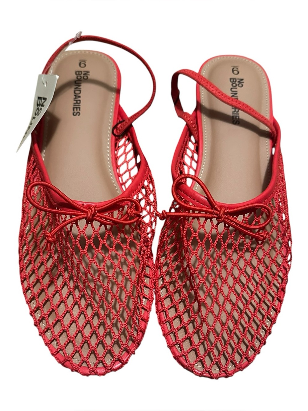 No Boundaries Red Mesh Slingback Ballet Flats – Size 9